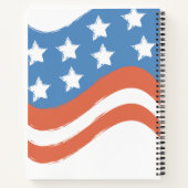 Modern Red Blue Happy Independence Day Patriotic Notizblock (Rückseite)