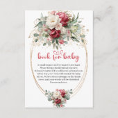 Modern Red Blush Greenery Book Request Card Begleitkarte (Vorderseite)