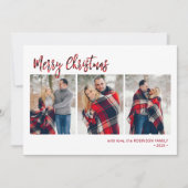 Modern Red Buffalo Kariert 3 Foto Weihnachten (Vorderseite)