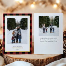 Modern Red Buffalo Kariert Weihnachten Zwei Fotos