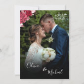 Modern Red Burgundy Save the Date 4 Foto Collage Einladung (Rückseite)