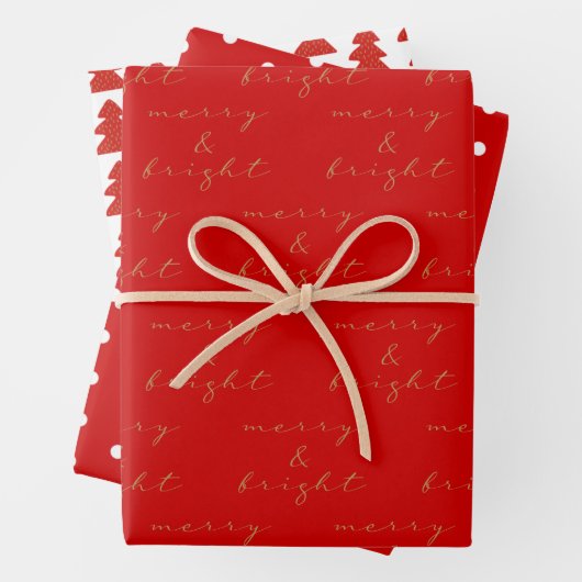 Modern Red Christmas Geschenkpapier (Beispiel)