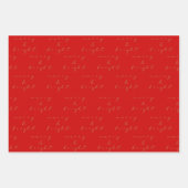 Modern Red Christmas Geschenkpapier Set (Vorderseite)