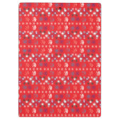 Modern Red Christmas Holiday Snowflake Muster Klemmbrett (Rückseite)