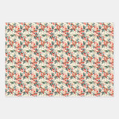 Modern Red Christmas Holly Berries Geschenkpapier Set (Vorderseite 2)