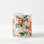 Modern Red Christmas Holys Monogram Kaffeetasse (Mittel)