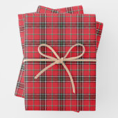 Modern Red Christmas Kariert Tartan Pattern Geschenkpapier Set (Beispiel)