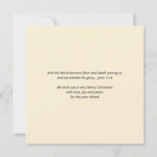 Modern Red CHRISTmas Nativity Card (Rückseite)