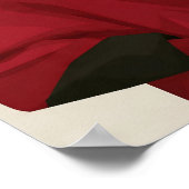 Modern Red Coat Dog Art Poster (Ecke)