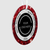 Modern Red Company Logo und Name Ornament (Vorderseite)