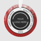 Modern Red Company Logo und Name Ornament (Vorderseite)