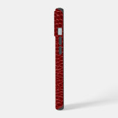 Modern Red Crocodile iPhone 15 Hülle (Linke Seite)