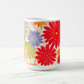 Modern Red Daisy BOHO Design Kaffeetasse (Mittel)