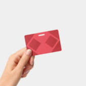 Modern Red Diamond Abzeichen - Custom Bull ID Tag Ausweis (Handheld)
