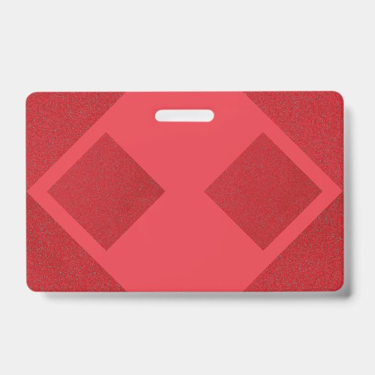 Modern Red Diamond Abzeichen - Custom Bull ID Tag Ausweis (Vorderseite)
