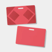 Modern Red Diamond Abzeichen - Custom Bull ID Tag Ausweis (Vorder- & Rückseite)