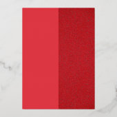 Modern Red Foil Einladung - Fett Minimalistisches  (Vorderseite)