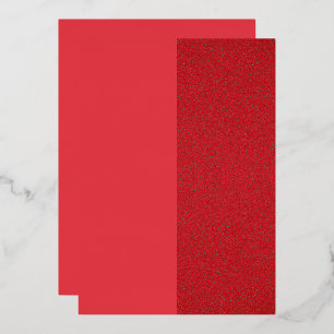 Modern Red Foil Einladung - Fett Minimalistisches