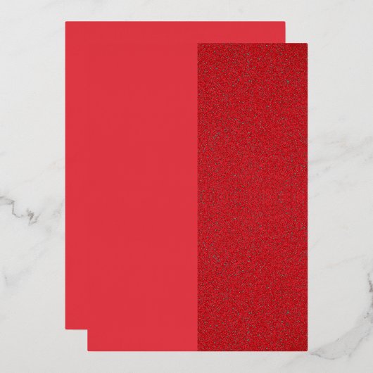 Modern Red Foil Einladung - Fett Minimalistisches  (Vorderseite/Rückseite)