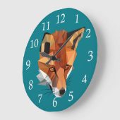Modern Red Fox Große Wanduhr (Winkel)