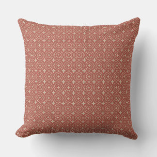 Modern Red Geometric Pattern Throw Pillow Kissen