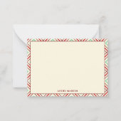 Modern Red Gingham Vielen Dank Kinderzimmer Mitteilungskarte (Vorderseite)