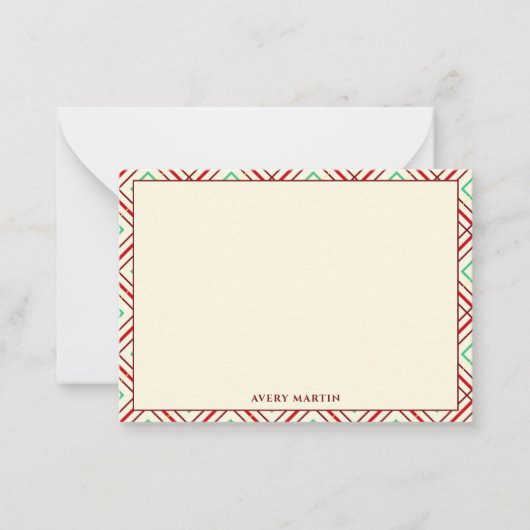 Modern Red Gingham Vielen Dank Kinderzimmer Mitteilungskarte (Vorderseite)