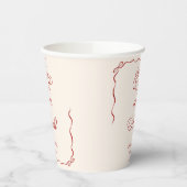 Modern Red Girls Night Dinner Party Pappbecher (Links)