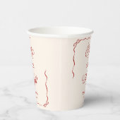 Modern Red Girls Night Dinner Party Pappbecher (Rechts)