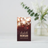 Modern Red Glitzer Sparkle Bold Visitenkarte (Stehend Vorderseite)