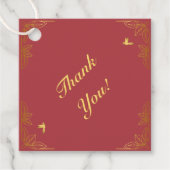 Modern Red Gold 50 Fantastischer Geburtstag Geschenkanhänger (Vorderseite)