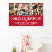 Modern Red Gold Abschluss Foto Collage Banner (InSitu)