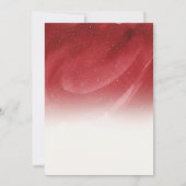 Modern Red & Gold Abstract Christmas Card – Person Einladung (Rückseite)