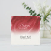 Modern Red & Gold Abstract Christmas Flat Card – E Dankeskarte (Stehend Vorderseite)