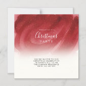 Modern Red & Gold Abstract Magnetic Christmas Invi Magneteinladung (Vorderseite)