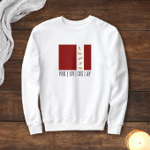 Modern Red Gold Cat Weihnachten Sweatshirt