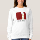 Modern Red Gold Cat Weihnachten Sweatshirt (Vorderseite)
