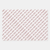 Modern Red & Gold Frory Weihnachtsbaume Geschenkpapier Set (Vorderseite)