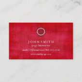 Modern Red & Gold Mandala Yoga Instructor Visitenkarte (Rückseite)