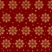 Modern Red Gold Snowflakes Christmas Gift Bag Mittlere Geschenktüte