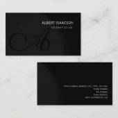 Modern Red Gray Simple Monogram Business Card Visitenkarte (Vorne/Hinten)