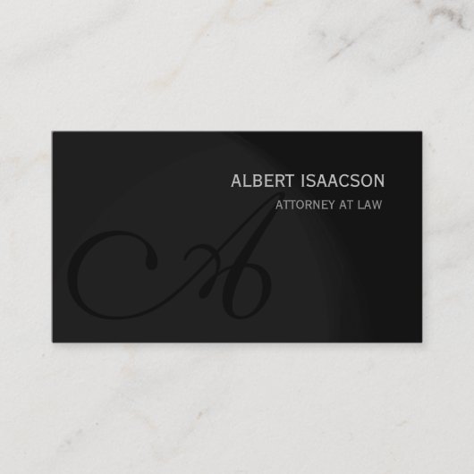 Modern Red Gray Simple Monogram Business Card Visitenkarte (Vorderseite)