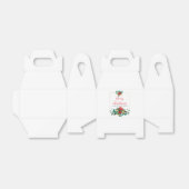 Modern Red Green & Gold Christmas Floral Geschenkschachtel (Ungefaltet)