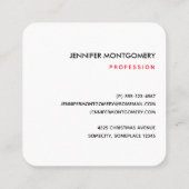 Modern Red Green & Gold Christmas Floral Quadratische Visitenkarte (Rückseite)