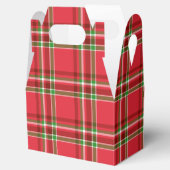 Modern Red Green Kariert Geschenkschachtel (Geöffnet)