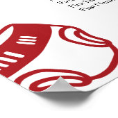 Modern Red Hand Drawn Italian Pizza Seating Chart Poster (Ecke)