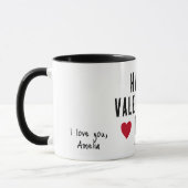 Modern Red Hearts Happy Valentine's Day Boyfriend Tasse (Links)