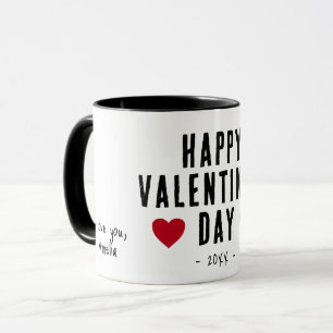 Modern Red Hearts Happy Valentine's Day Boyfriend Tasse