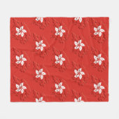 Modern Red HONG KONG Flag Fleecedecke (Vorderseite (Horizontal))