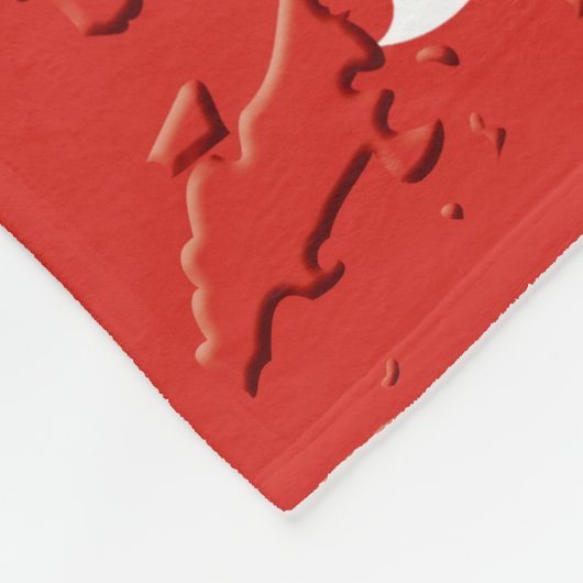 Modern Red HONG KONG Flag Fleecedecke (Ecke)